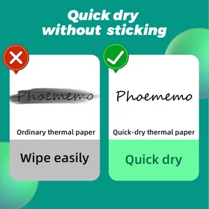 Phomemo-Papel Impressora Térmica, Quick-Dry, Suitab Papel Contínuo para M832, M833, M834, M835, Impressora portátil, Papel Letter, 2 Rolos 8 principais vendas folha a4 termica - №5