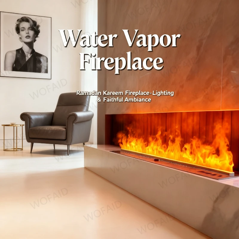 

Электрический камин с 3D-иллюзией, имитация пламени RGB + тумана, долговечный камин, противоударный камин для активных семей