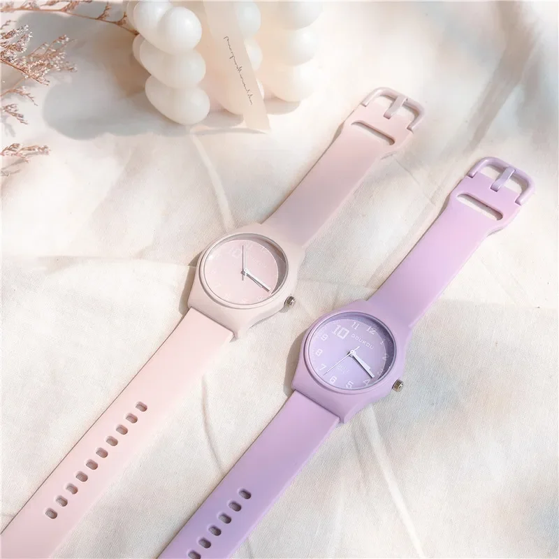 New Watch Women Fashion Casual Silicone Belt Watches Simple Ladies Round Dial Quartz Wristwatches Dress Clock Reloj Mujer