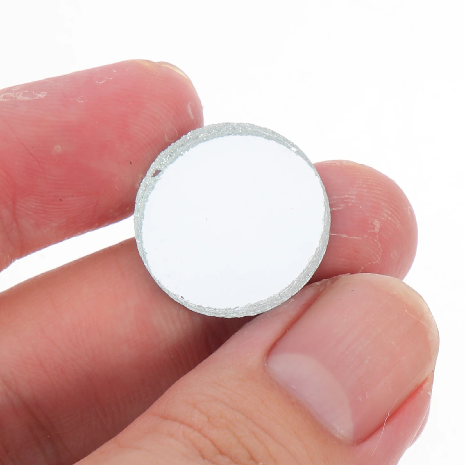 

1 Bag Of Glass Mosaic Tiles Circular Mirror Pieces For Diy Craft Frosted Decorative Handmade Glass Slices Stick-On Ornament