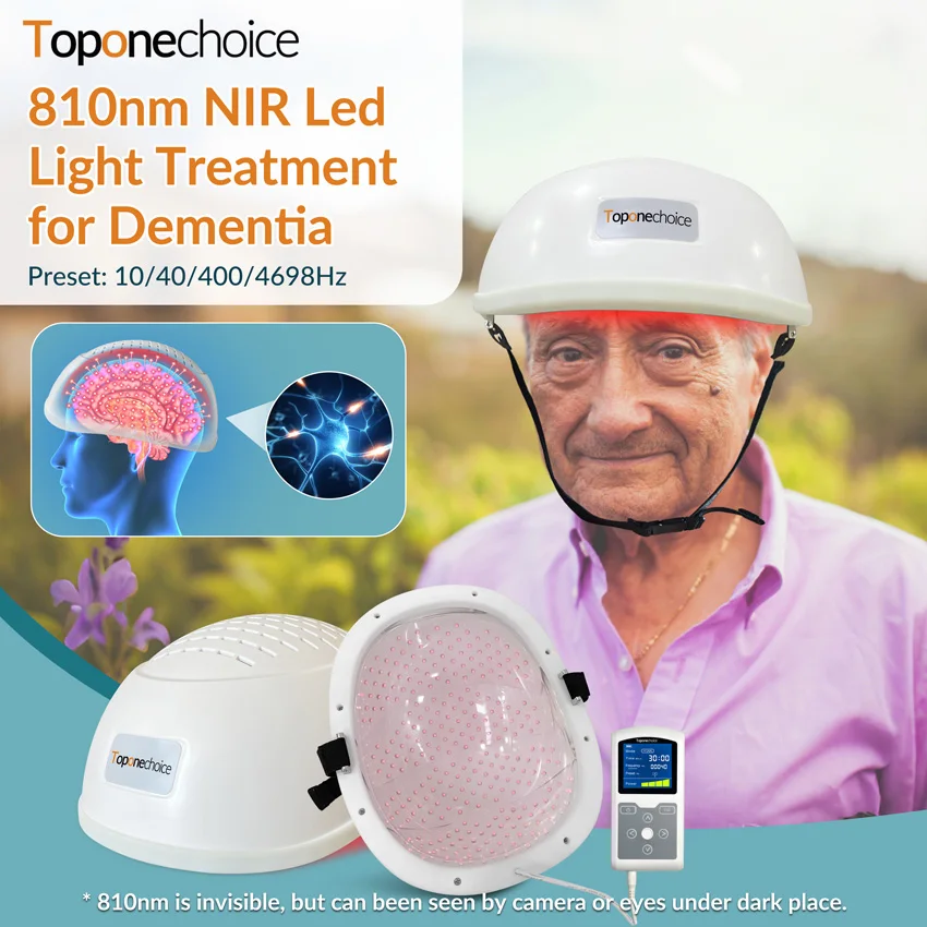 

810nm Photobiomodulation Brain Helmet PBM Near Infrared Light Therapy Neurofeedback Machine for Parkinsons Alzheimer PTSD TBI