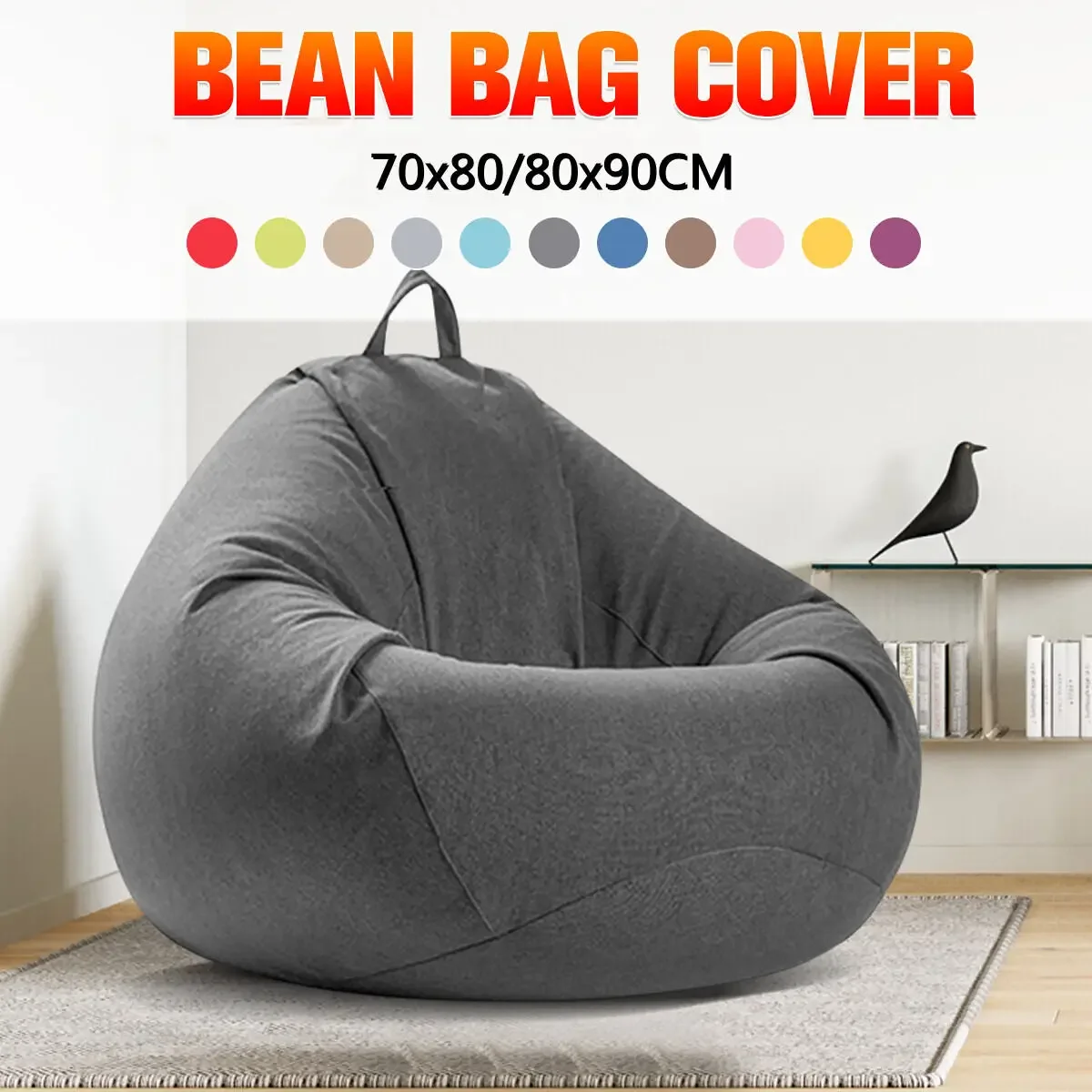 【COVER ONLY】【NO FILLING】Kids Teen Fashion Large Bean Bag Lazy Sofa Cover Dirt-proof No Filler Home