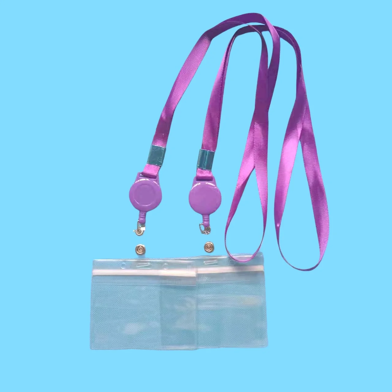 2-Piece Badge Lanyards, Office Id Tags, Event Passes - Durable Pvc, Orange, Red, Gray, Perfect for Teachers, Nurses, Students, Lawyers
