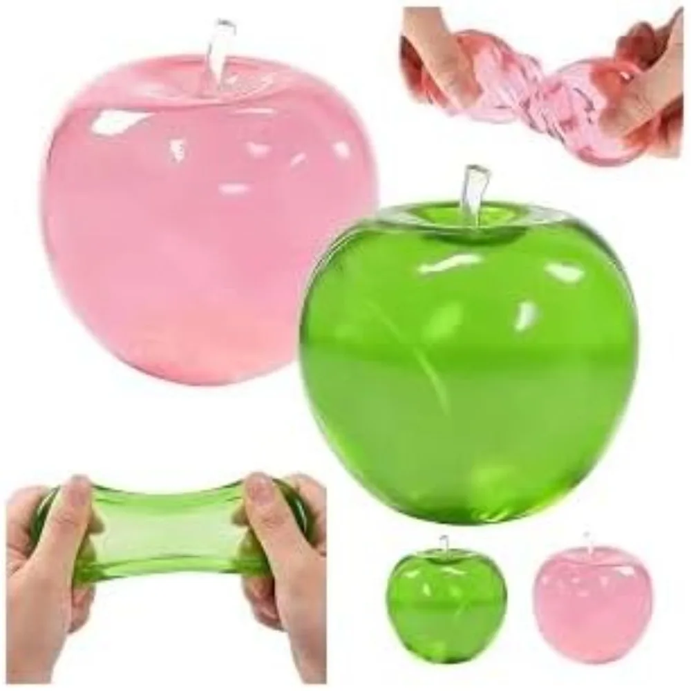 2Pcs Apple Squishy Fidget Toys Stress Balls for Adults Fun Box Ball Set Surprise Sensory Squeeze