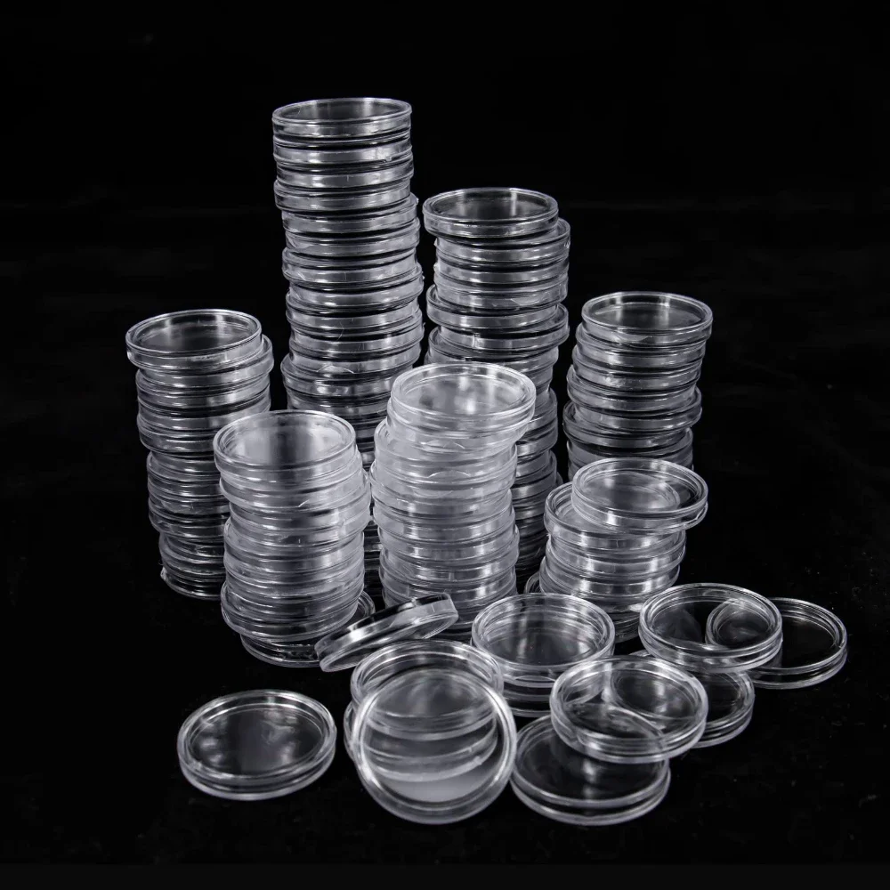 

5PCS 38.6mm Inside Height 0.3cm (for 2 Oz Silver Coins) Reusable Protective Collectibles Clear Round Coin Capsule Storage Case