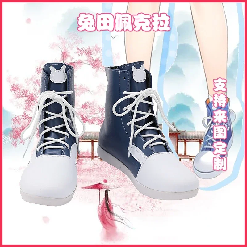 Hololive vtuber usada pekora cosplay sapatos botas de halloween feminino anime cosplay jogo quente couro do plutônio