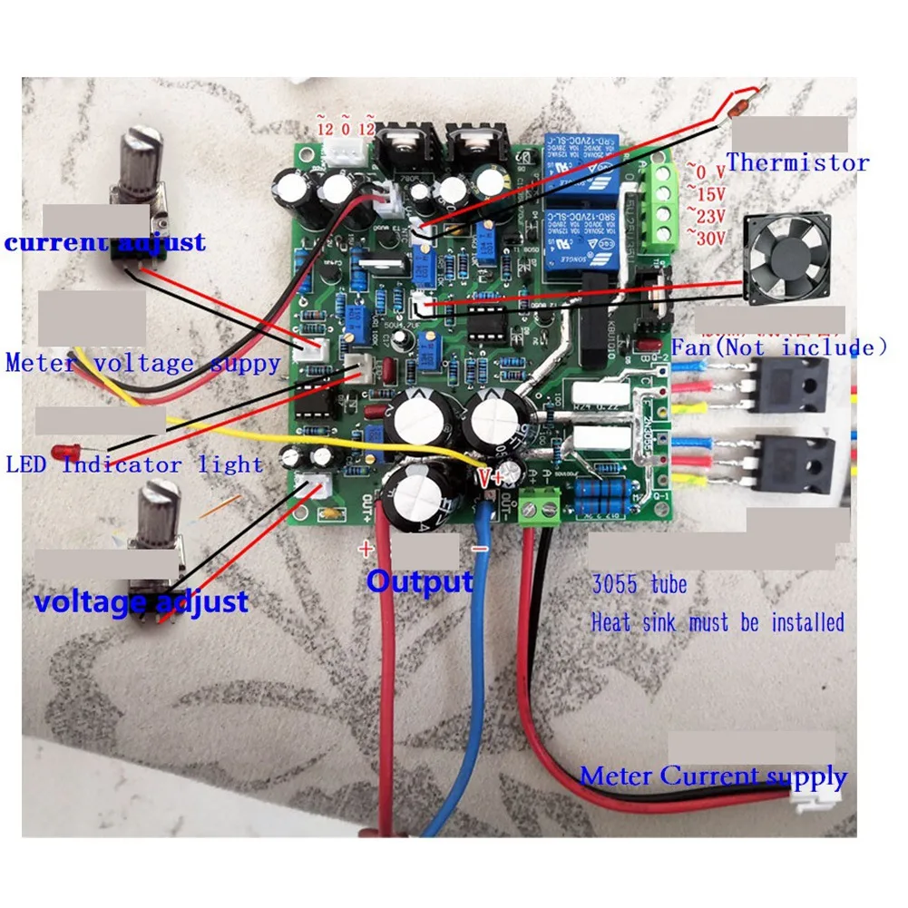 ZESTAWY DIY CC CV DC 0-35V 0-5A Regulowany zasilacz stałego napięcia i stałego prądu