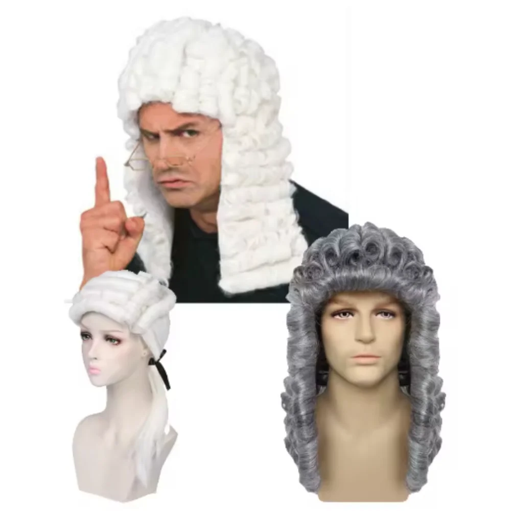 

Judge Colonial Funny Wig for Halloween Costume Cosplay Party Men Women Long Curly White Big Wig