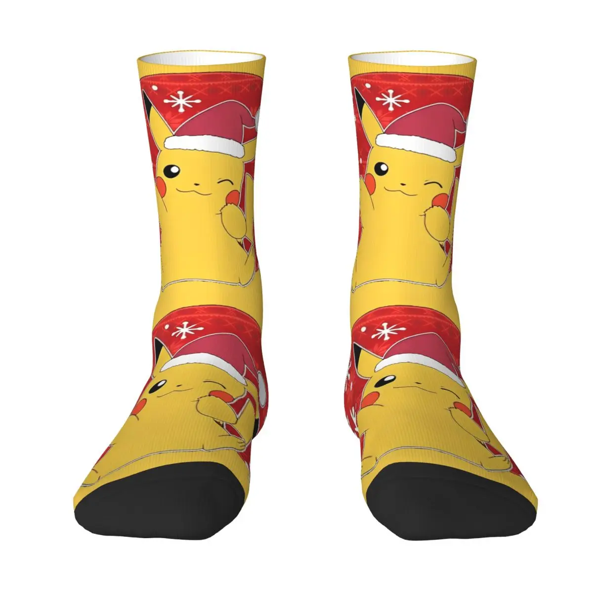 Xmas Pikachu Stockings Men Merry Christmas Socks Breathable Novelty Socks Spring Outdoor Anti Sweat Printed Socks Birthday Gift