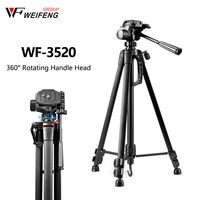 WEIFENG WF-3520 Camera Tripod Portable Photography Video Selfie Bracket with Head Quick Release Plate for DSLR Micro Cameras