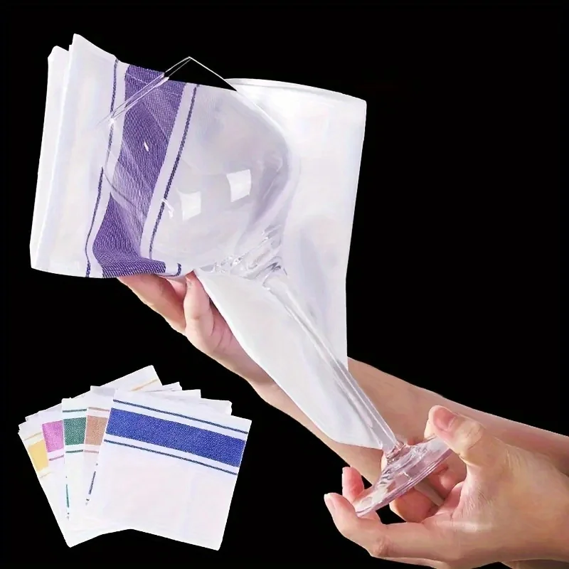 2pcs Striped Kitchen Towels,Versatile Cleaning Cloths for Home And Kitchen,Wiping Cup Cloth Suitable for Cleaning Glass,Utensils