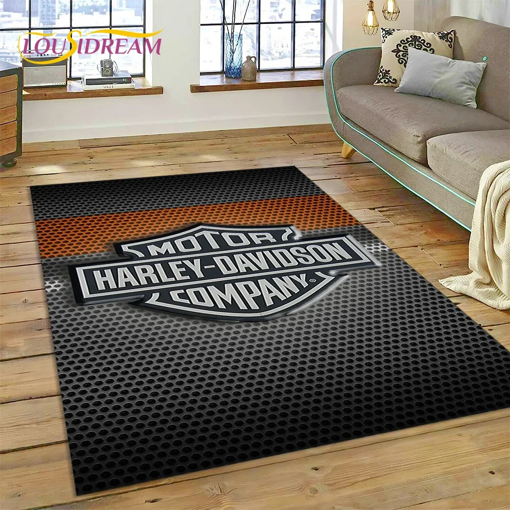27 Style Harley-y Motorcycle Logo Rug Carpet for Living Room Bedroom Home Decor,floor Mat Non-slip for Sofa Doormat Gift kids view 4