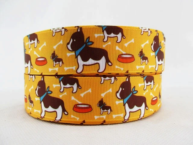 5 Yards Multi Size Dog Grosgrain Ribbon DIY Handmade Dog High Quality Printed Polyester Ribbon Wedding Gift Wrap,5Yc19310