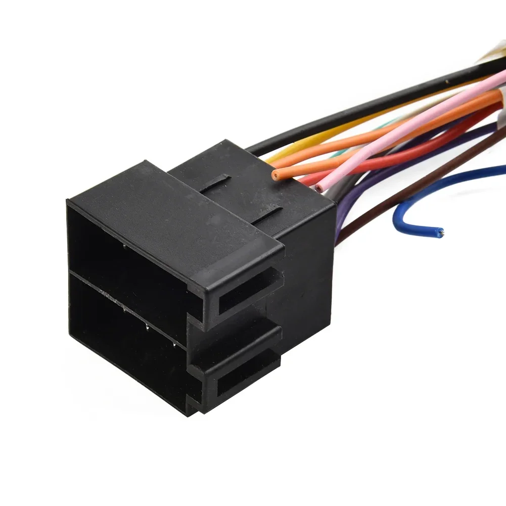 1pc Auto Cable Adaptor To ISO 16 Pin Practical Male Plug To Female Connectors Wirings For Automotive Vehicle Copper Wire Cables