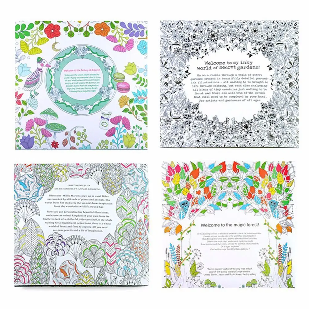 Animal Kingdom New Styles Kill Time Mixed Colouring Relieve Stress Graffiti Painting Books Hand Painted Drawing Coloring Book
