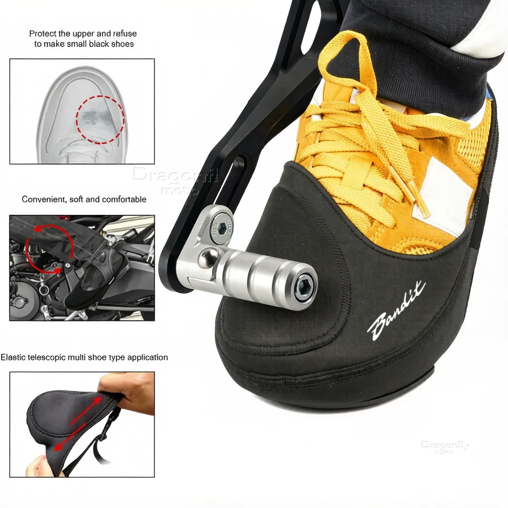 

Motorcycle Shoes Shifter For SUZUKI Bandit 1200 1250 1250S 1250F 250 400 650 GSF650 GSF 650 Protector Anti-slip Waterproof Black