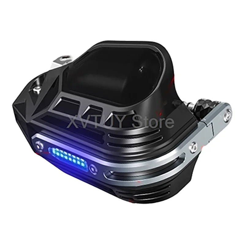 

Защита рук мотоцикла 12-15 В, светодиодная защита от ветра, ручки, материал ПК с указателями поворота, универсальная подходит для скутера, велосипеда