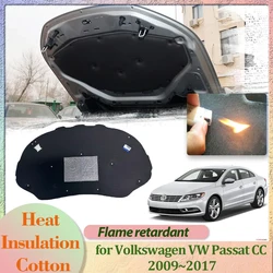 Car Hood Engine Cover for Volkswagen VW Passat CC 2009~2017 Trunk Insulation Liner Cotton Soundproof Thermal Heat Mat Accessorie