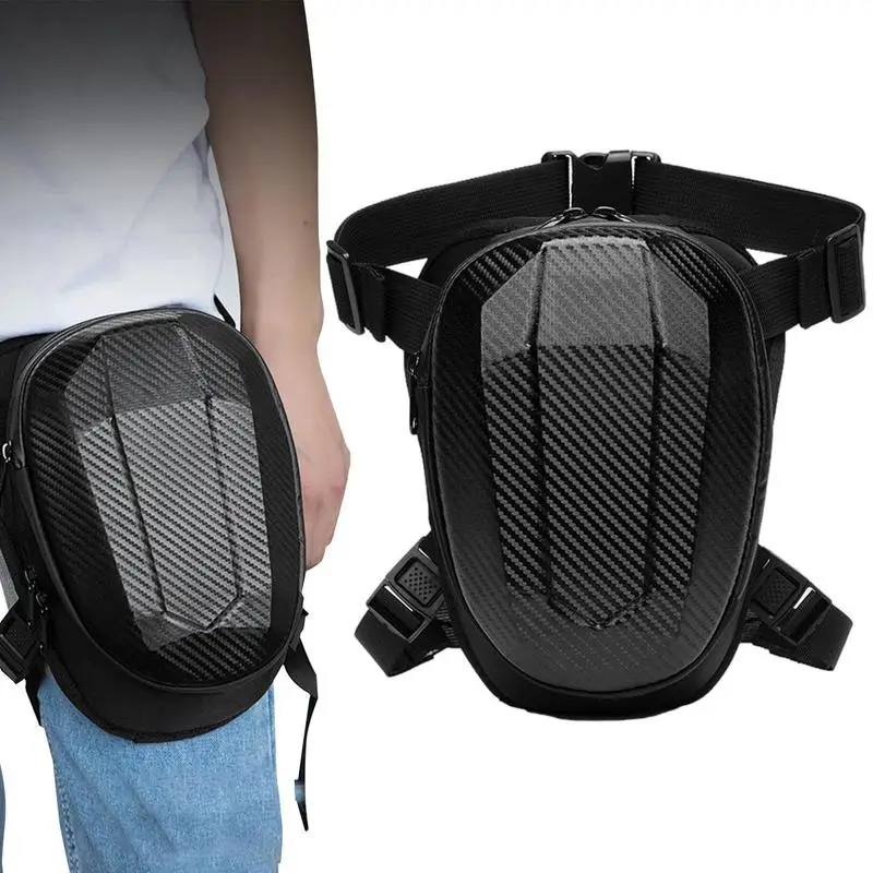 Motorcycle Waist Pack Nylon Motorcycle Leg Bag With Zipper Portable Riding Gear Wear-Resistant Waist Pack For Daily