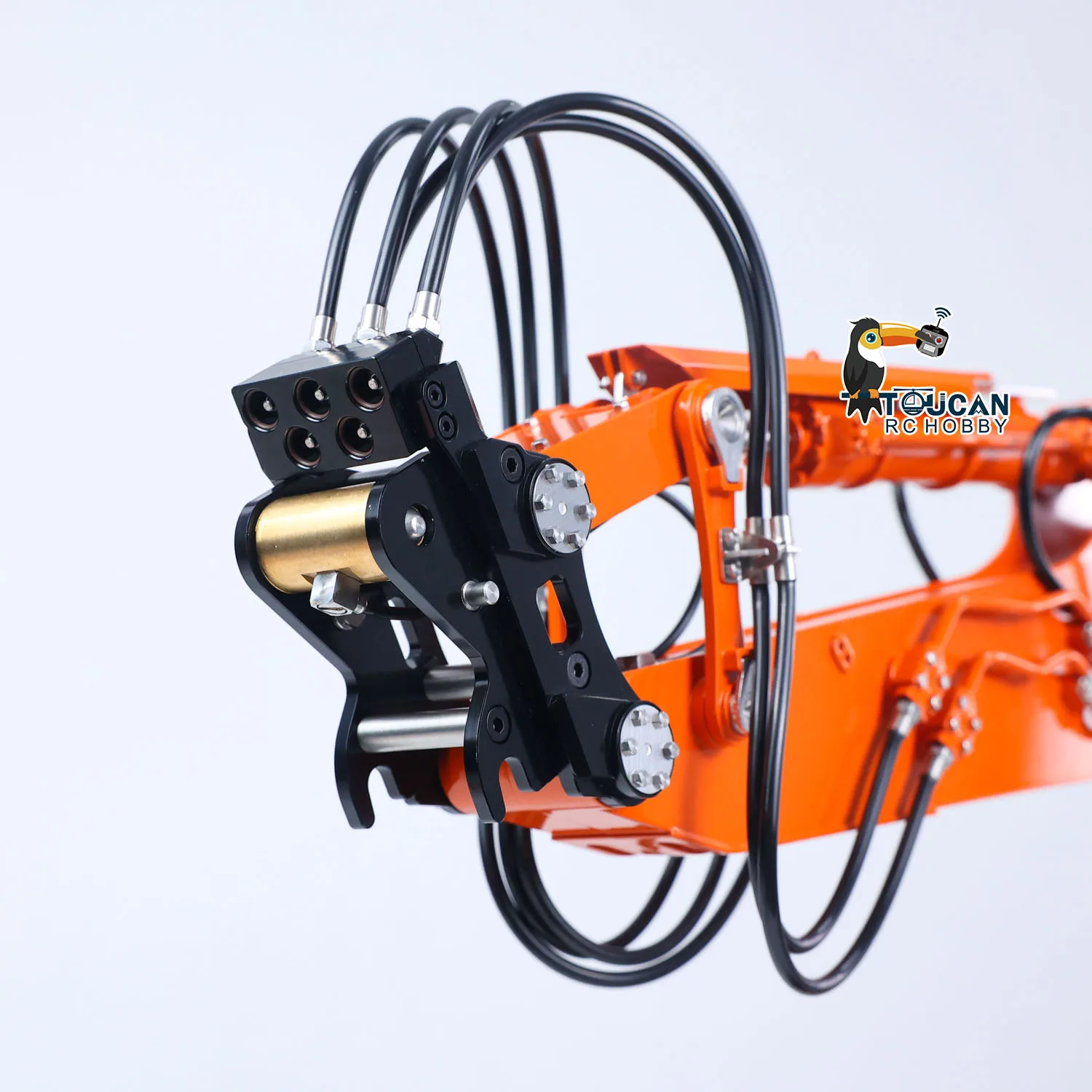 3Arms LESU LR956 RTR 1/14 7CH RC Hydraulic Excavator Metal Digger Quick Coupler Brushless Motor Radio Light Sound Smoke System