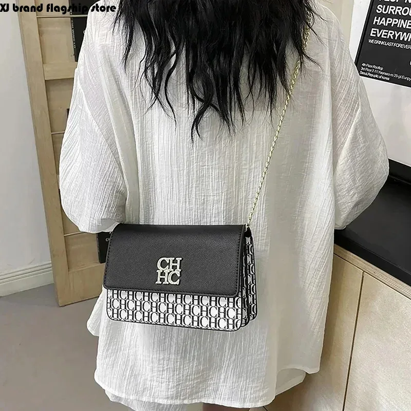 XJ CH Classic Fashion Women's Shoulder Bag High Quality Texture Popular Crossbody Bag Light Luxury Fashion Square Bolsos DeMujer