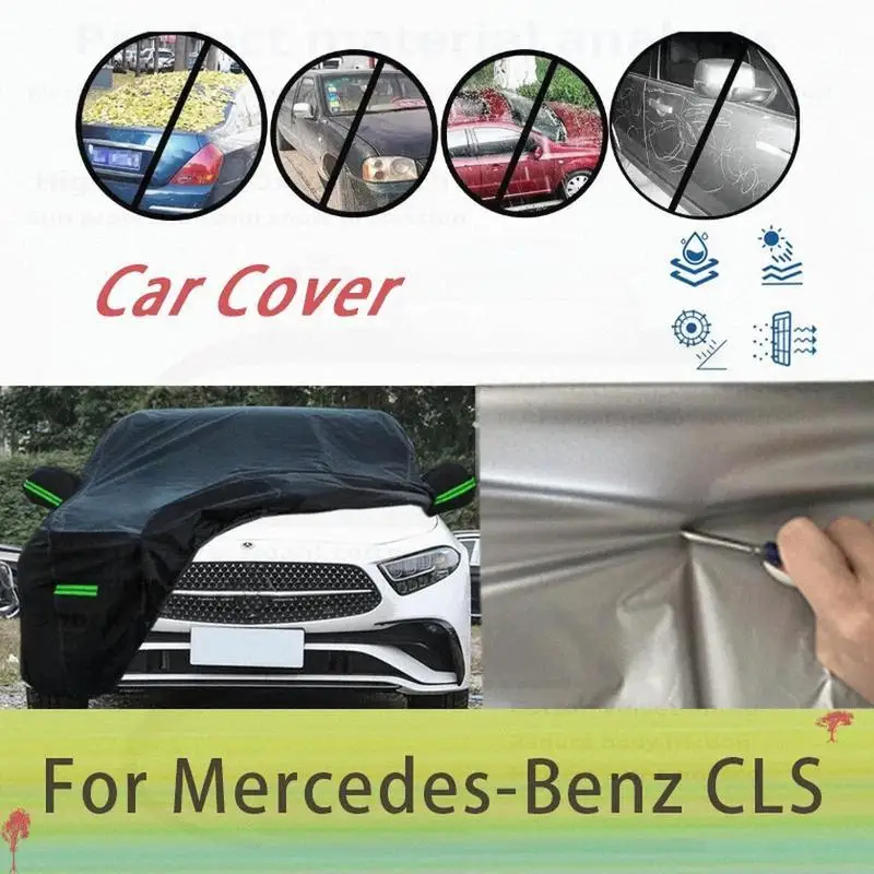 For Outdoor Protection Waterproof Dustproof Full Sunshade Snow Cover Exterior Car Accessories for Mercedes Benz CLS Car Covers