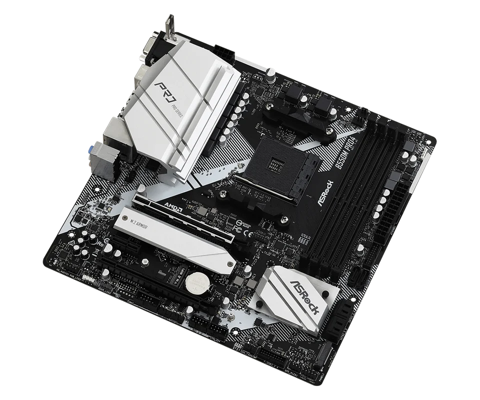 Placa base ASRock B550M Pro4, zócalo AM4, compatible con AMD B550
