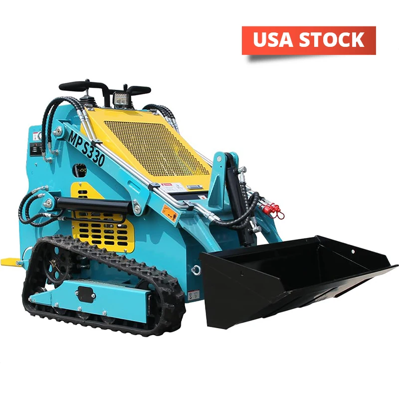 

USA Stock New 13.5hp Mini DK330 Skid Steer Loader With Bucket Attachment Gasoline EPA Engine CE Certificated for Landscaping