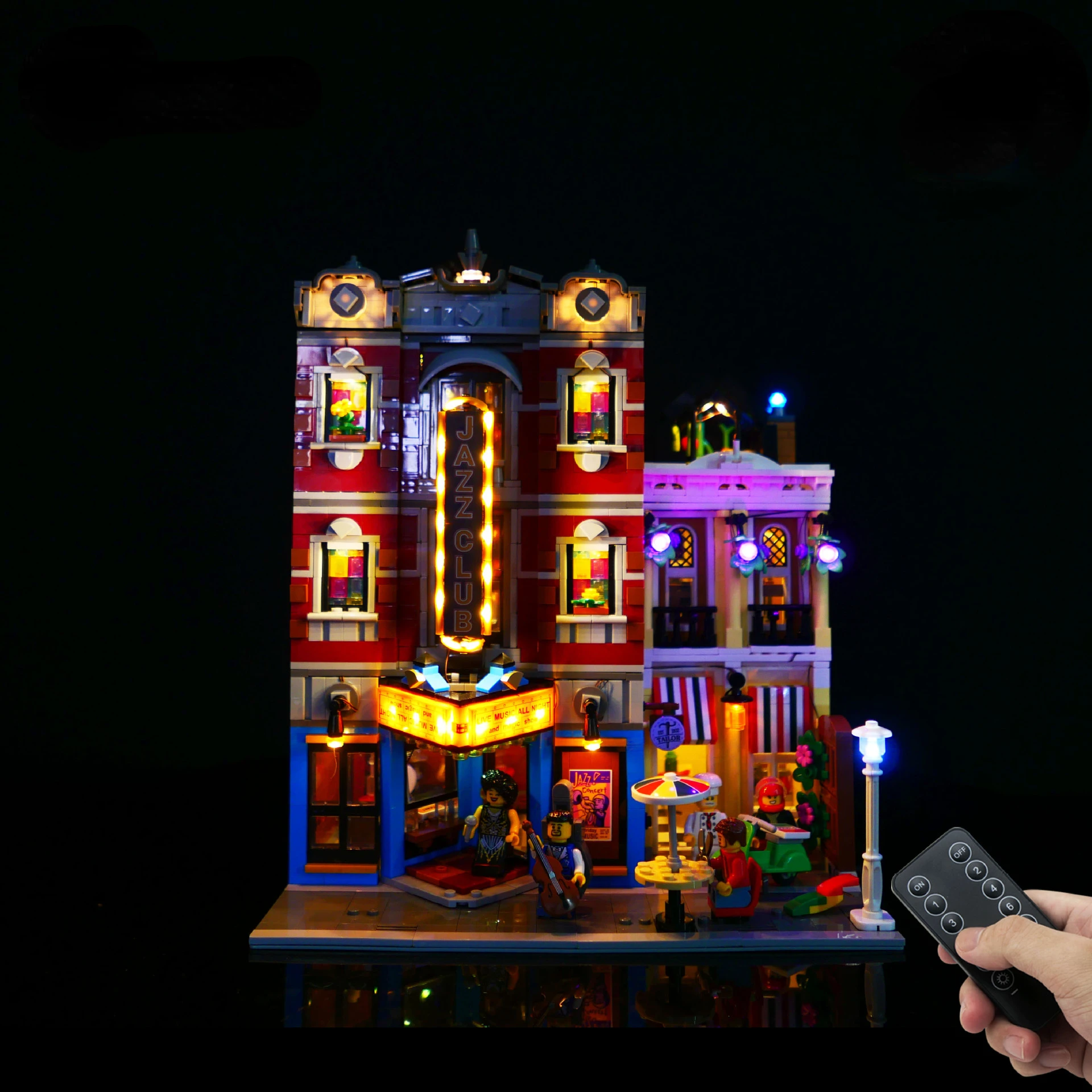 

Строительные блоки в комплект светодиодных фонарей для джазового клуба 10312, городские кирпичи, набор игрушек для ламп «сделай сам»