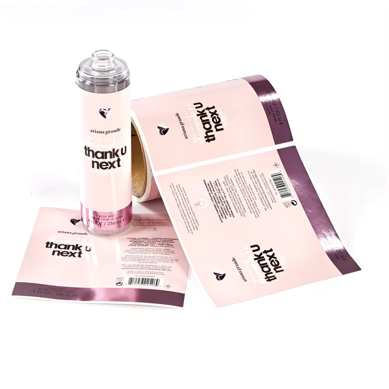 Custom Cosmetic Bottle Labels｜Cold Foil｜Spot UV｜Waterproof Packaging Stickers