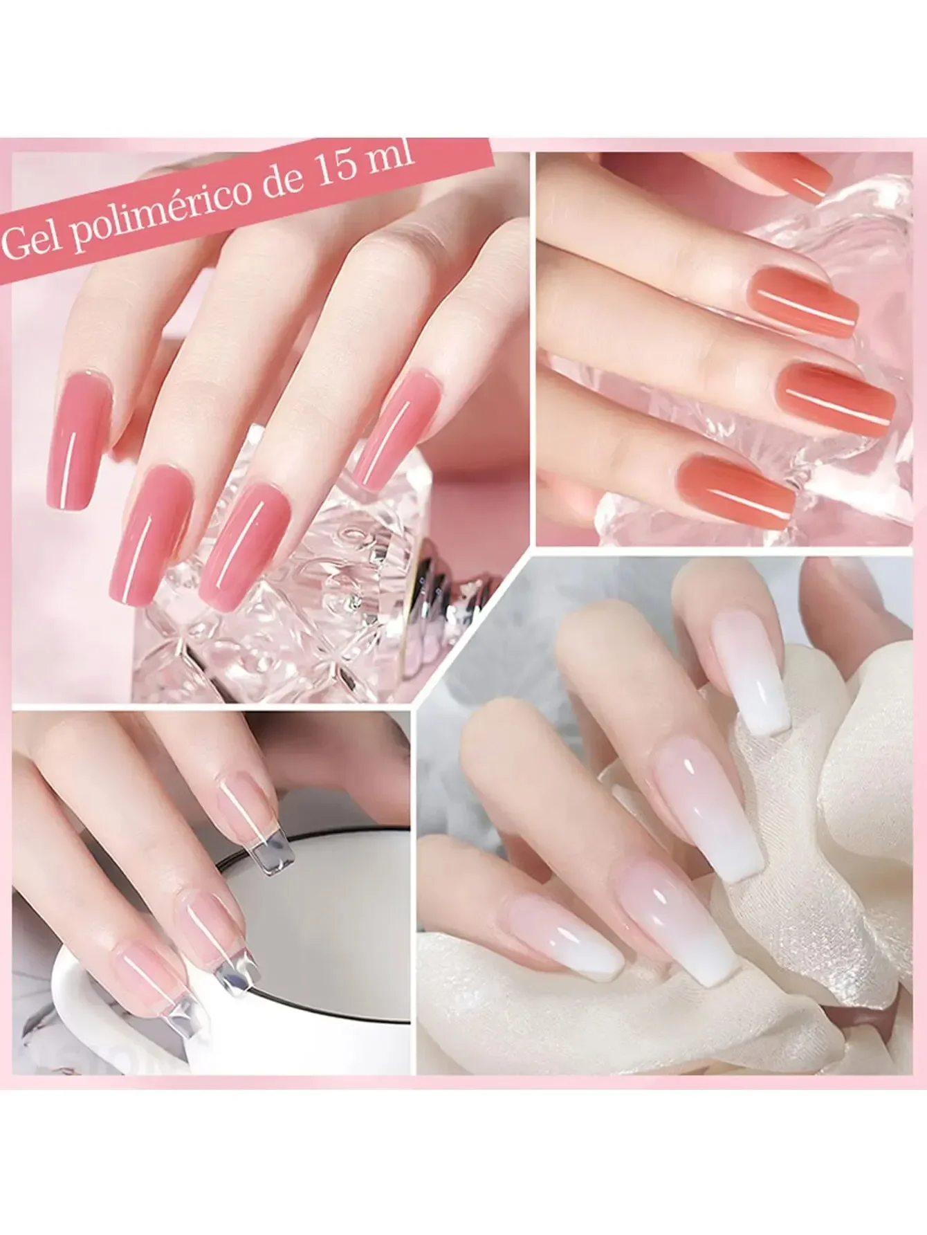 15 ml nagelverlengingsgelset zonder UV-lamp Volledige manicureset Slip Solution Nail Art Quick Extension Gel Tool Set