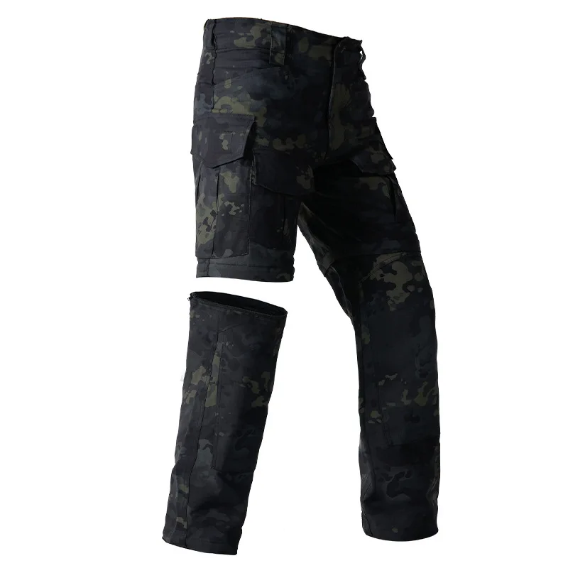Tactical Tom G3 Outdoor Tactical Pants with Detachable Legs, Multiple Pockets, Elastic Plaid Fabric, Durable Spring and Autumn P