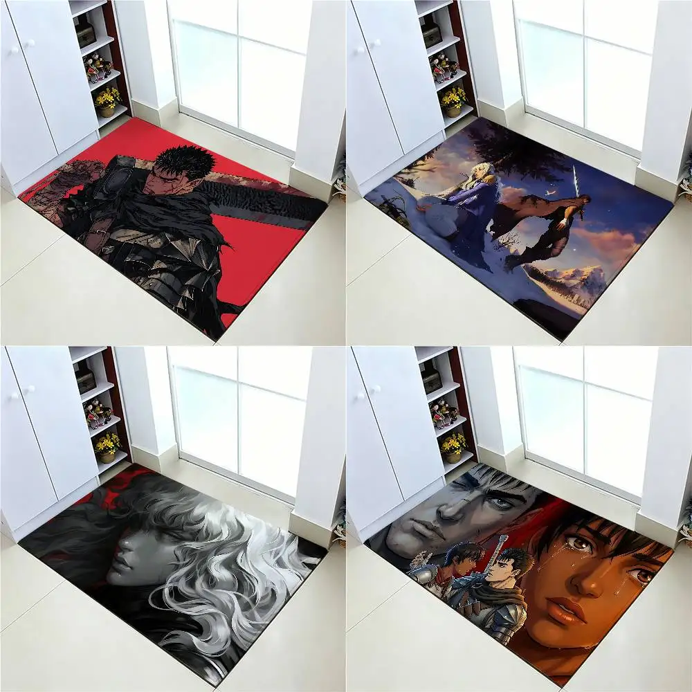 Cool Anime B-BerserkS Carpet Bathroom Anti-slip Mat Door Mat Home Decoration Mat Entrance Door Mat Scratch-resistant Door Mat