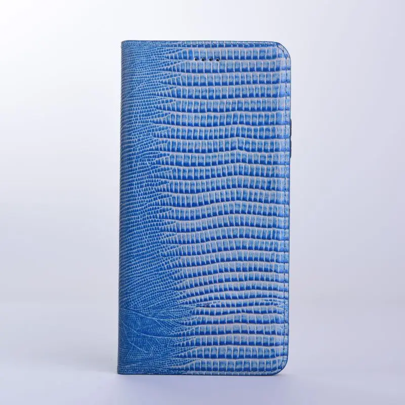 

Genuine Leather Flip Phone Case For Redmi 10A 10C Retro Lizard Pattern