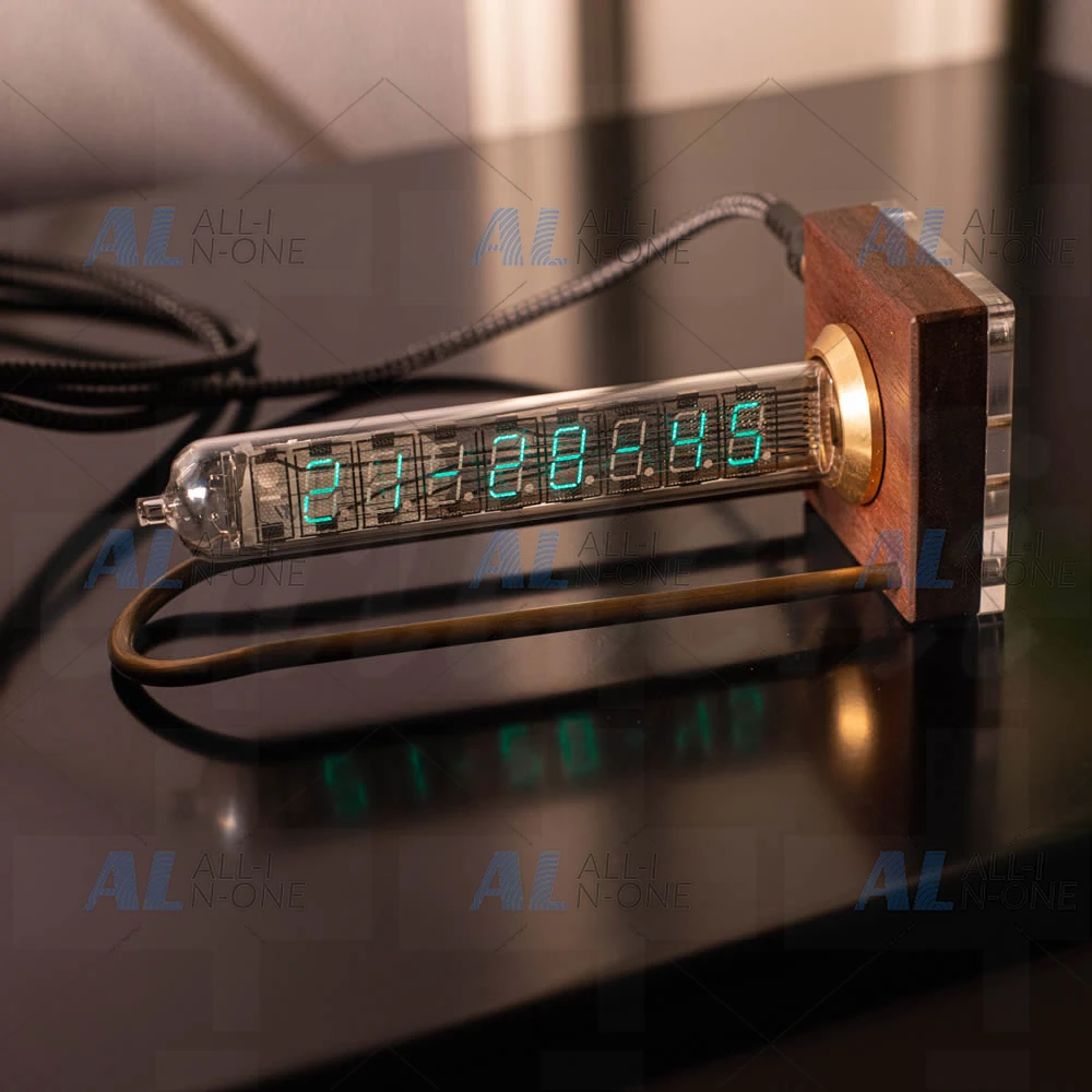 IV18 Fluorescent Tube Clock Crafts Living Room Desktop Decoration IV-18 Glow Tube Clock Retro Punk
