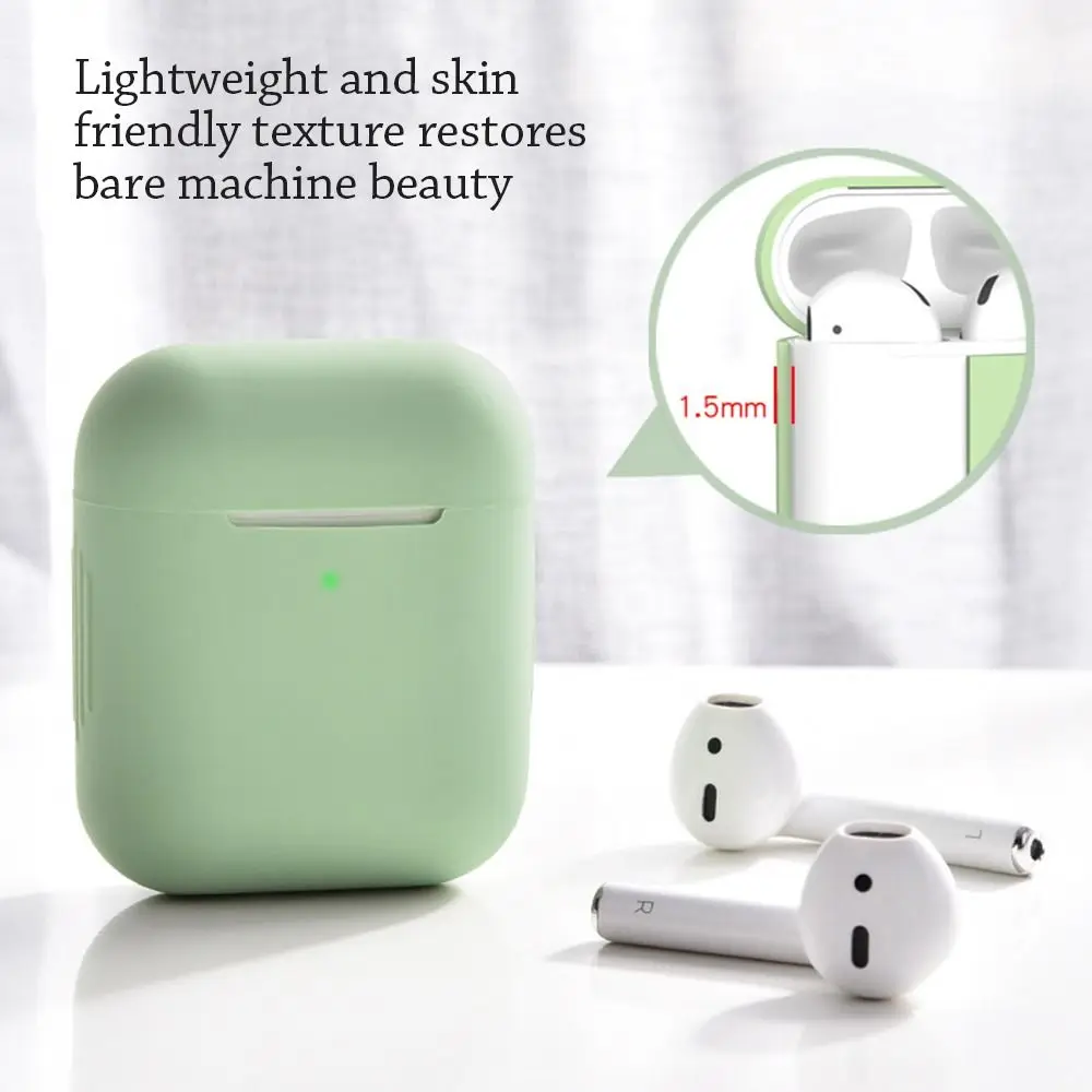 1Pcs New Colors Soft Silicone Cases for AirPods 1/2 Protective Case Luxury Wireless Earphone Cover (for AirPods Not Included)