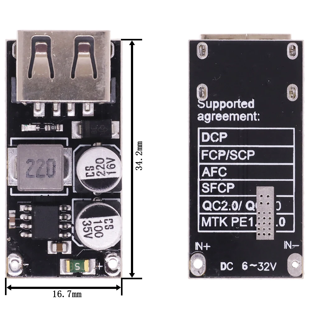 KC24 QC3.0 1 2 4 vie DC-DC convertitore Buck modulo Step-Down di ricarica 6-32V 9V 12V 24V a caricabatterie rapido rapido circuito 3V 5V