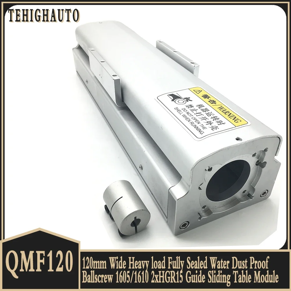

CNC Heavy Load Fully Enclosed Guide 120mm Wide Slide Stage Actuator Ballscrew 1605/1610 Linear Rail Guide 2x HGH15CA Slider XYZ