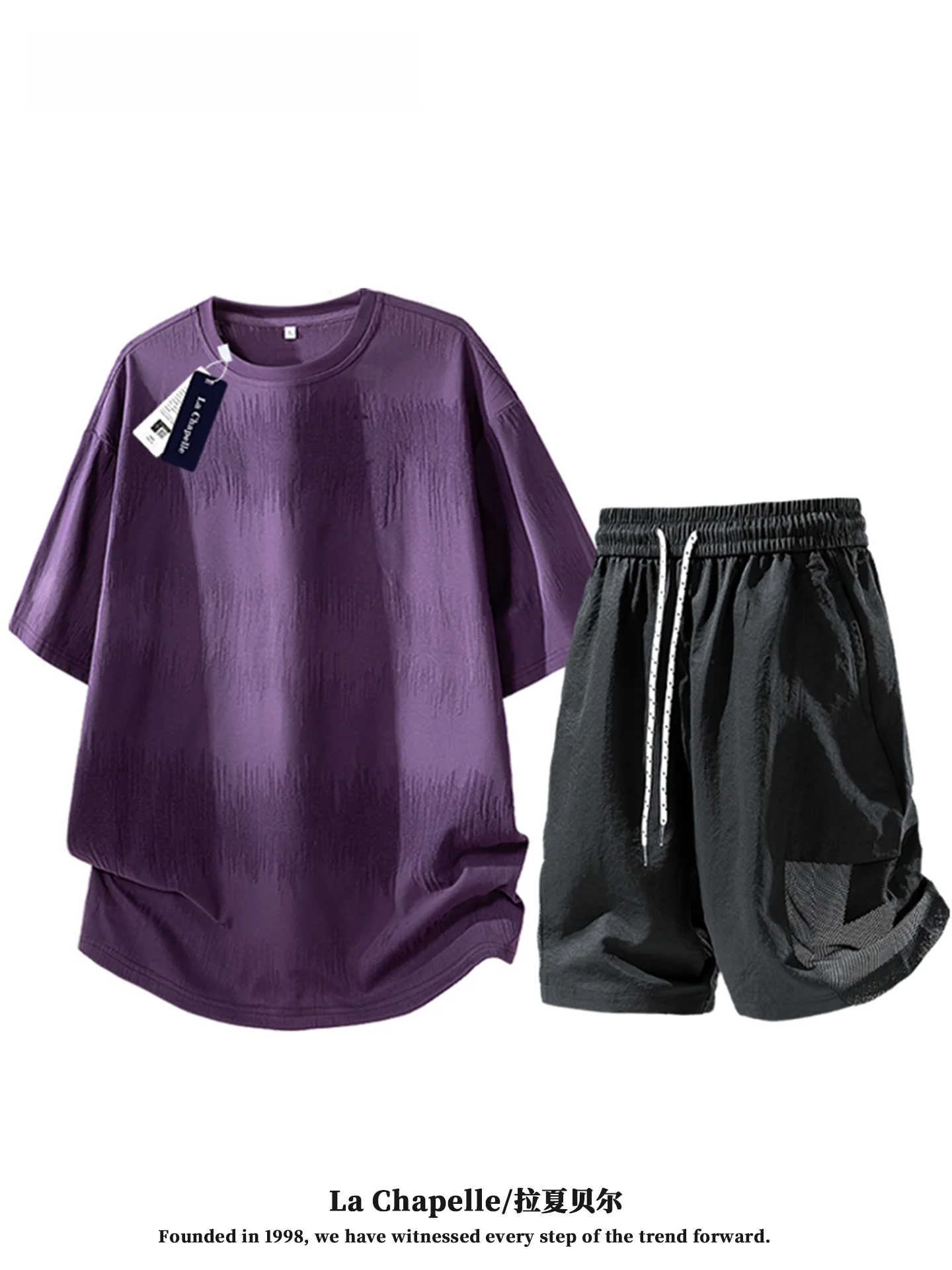 ensemble-sportswear-decontracte-homme-la-chapelle-Ete-2026-coupe-ample-manches-courtes-t-shirt-et-short-en-fibre-de-polyester-taille-jeune