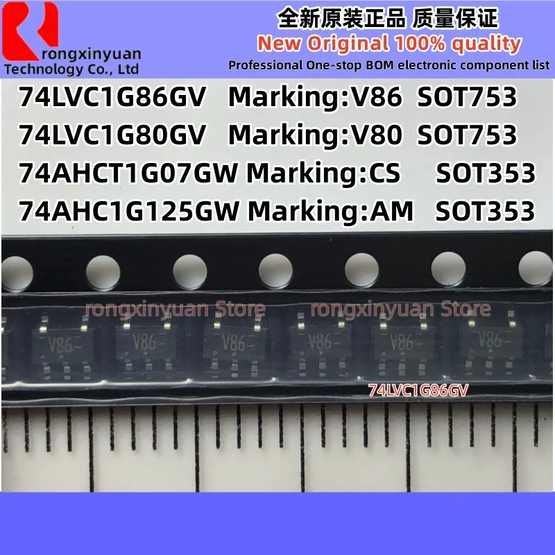 20pcs 74lvc1g86 v86 74lvc1g80 74lvc1g80 74lvc1g80 74ahct1g0w cs 74ahc1g125 100% מקורי חדש