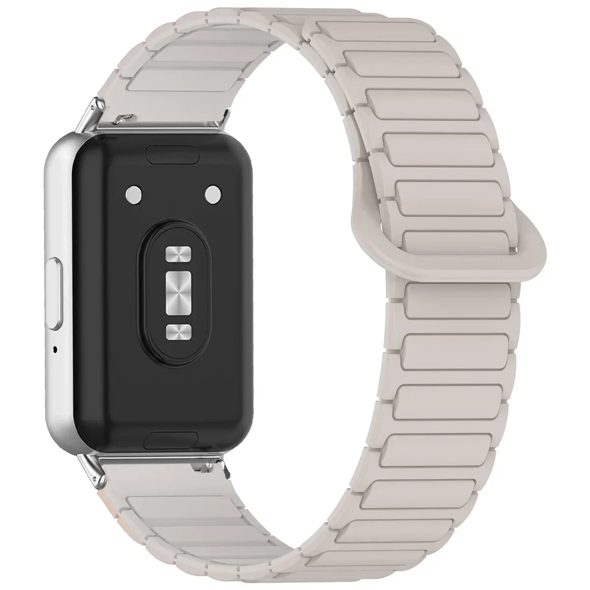 لساعة سامسونج جالاكسي فيت 3 حزام سيليكون بحلقة مغناطيسية لسوار سامسونج جالاكسي فيت 3 الذكي معصمه حزام كوريا