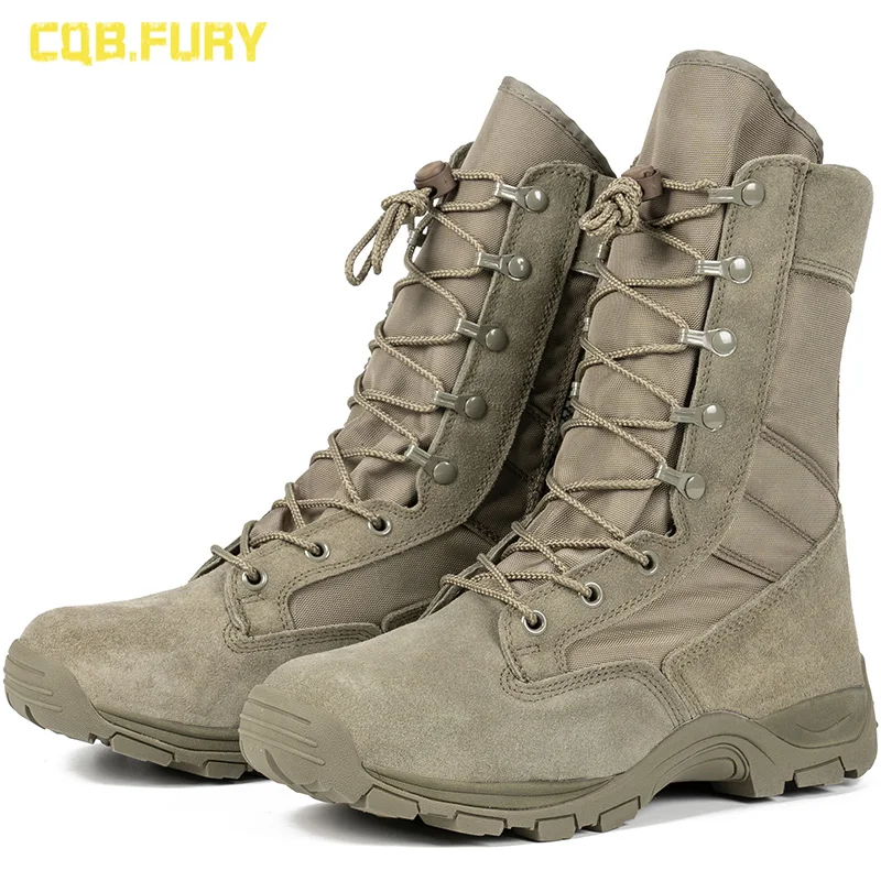 2024 New Summer Men High-Top Ultra-Light Breathable Zipper Fan Desert Mountaineering Boots