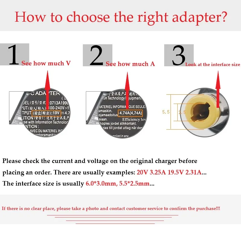 19V 2.1A /1.6A for LG Monitor LCD TV AC Adapter Power Supply cord 32LH510 LCAP21C LCAP25B ADS-45SN-19-3 E2251S E2251T E2051S