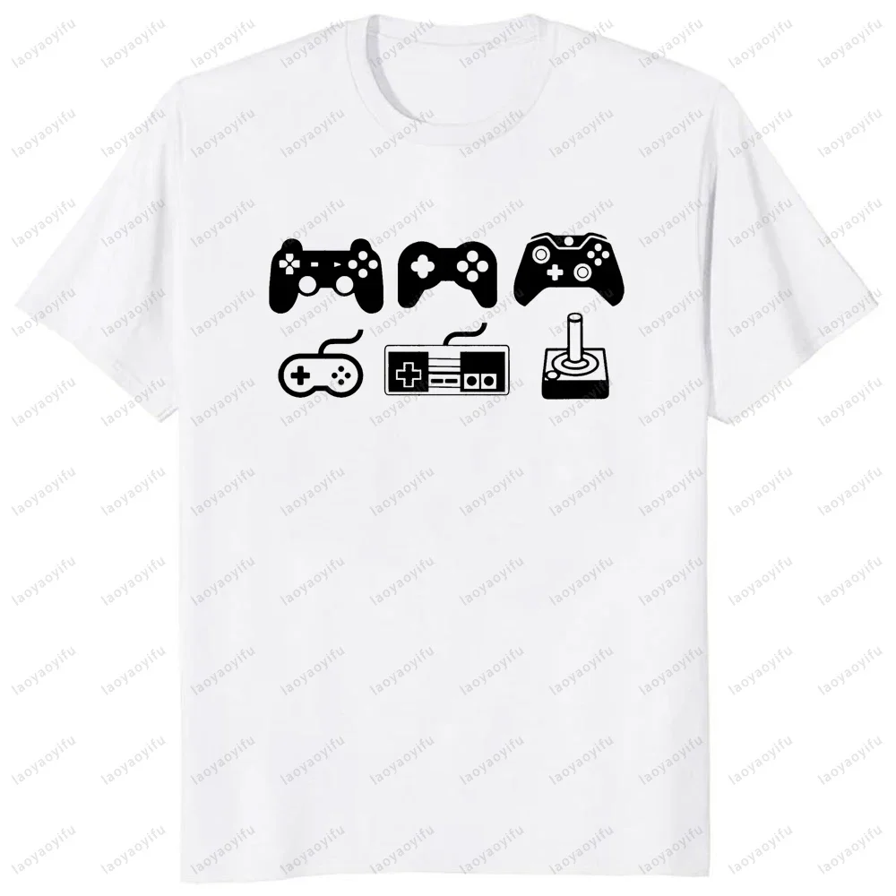 Retro Game Console Controller Designs Graphic Printed T-shirt 80s 90s Vitage Style Gamers Lovers Gift Tshirt Casual Fashion Tees
