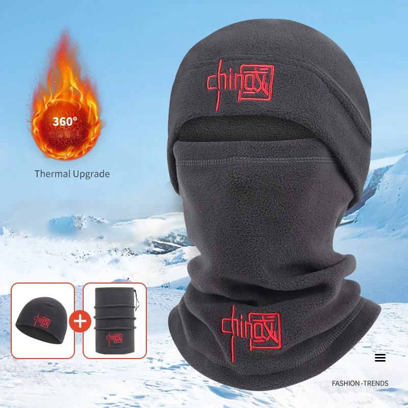 Tactical Hats Neck Warmer Cycling Fleece Hoodie Warm Caps China Men Women Autumn Winter Caps Thick Climbing Sports Balaclava