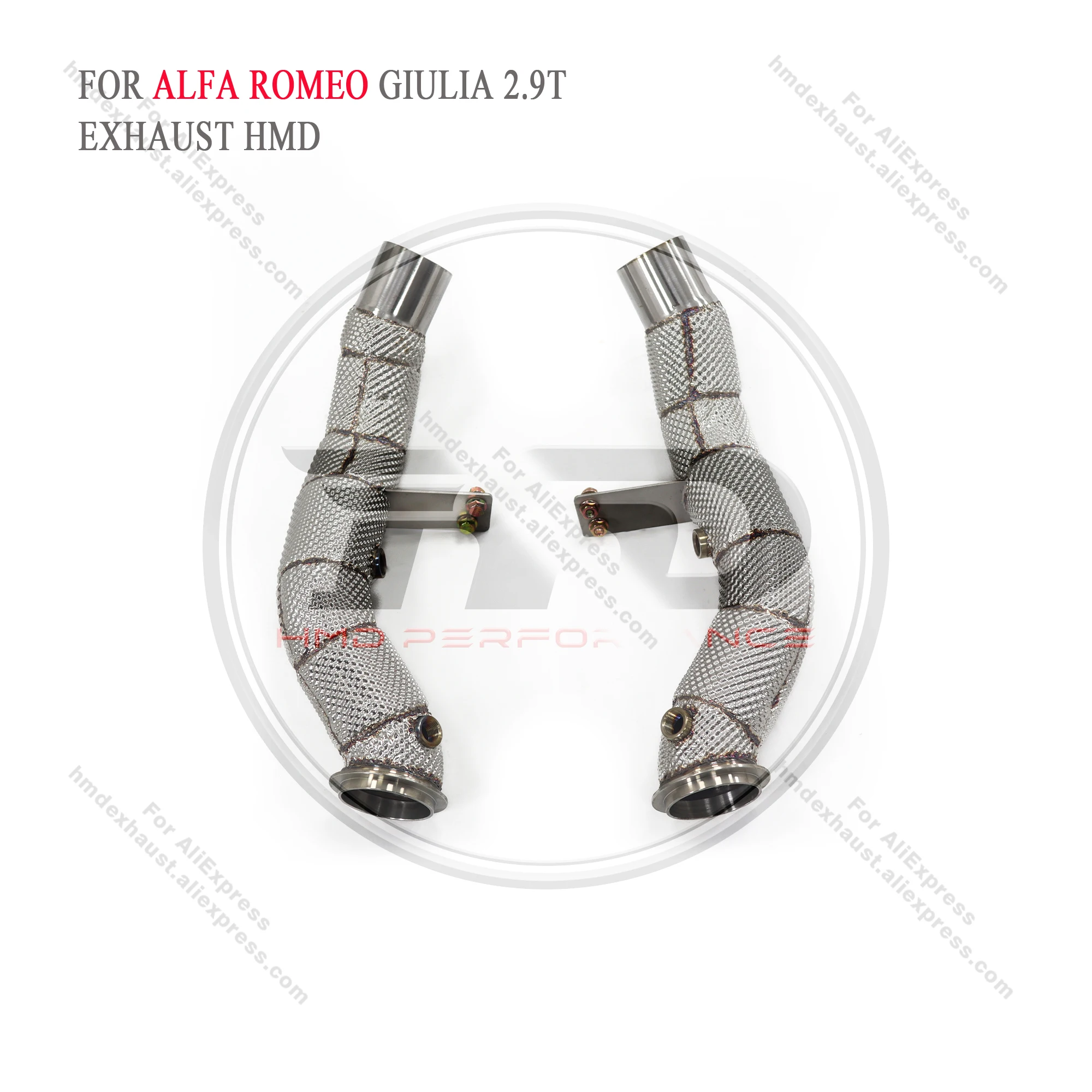 

HMD Downpipe for Alfa Romeo Giulia 2.9T Exhaust System Stainless Steel Performance Header Catalytic Car Accessories