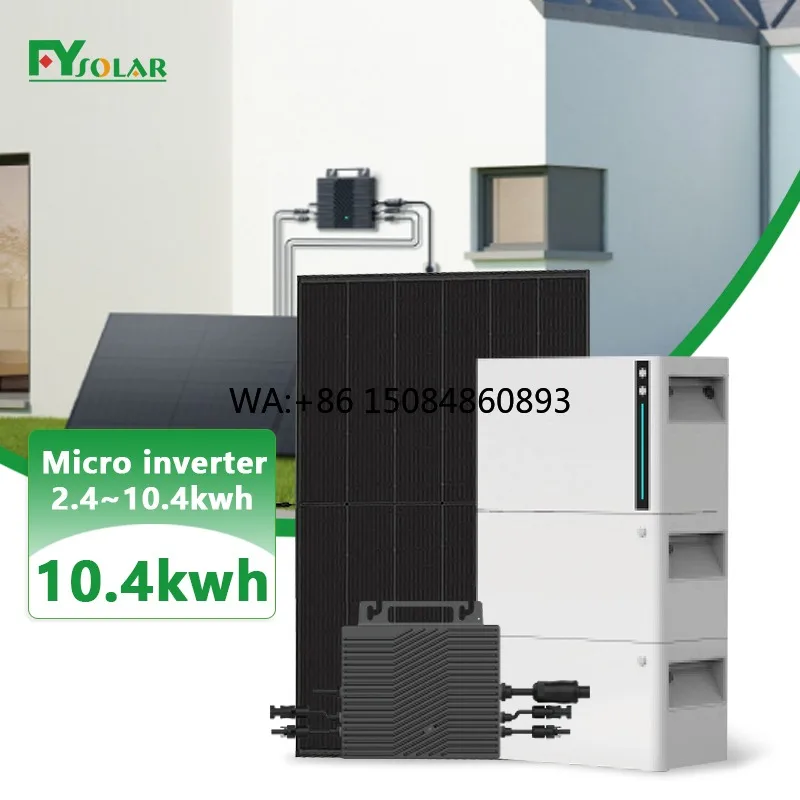 Solar-powered balcony generation2kWh-10kWh Small Solar Balcony Power System MPPT Controller Lithium Ion Battery Kit