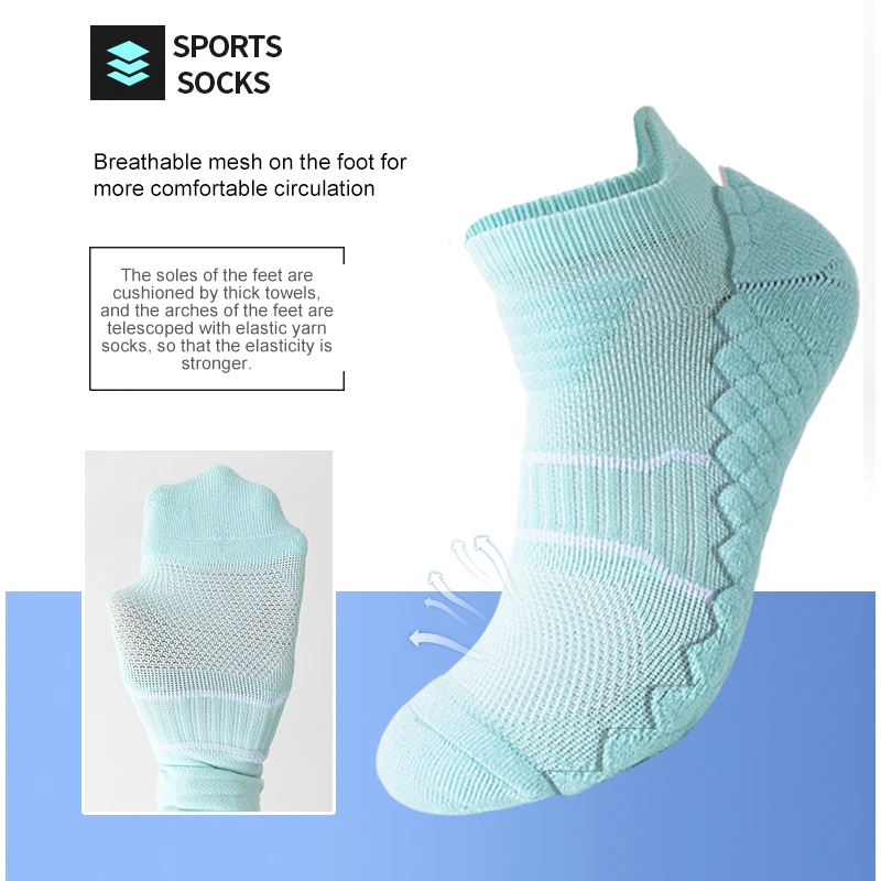 X-TIGER Nữ Đi Xe Đạp Tất Cotton Aero Chống Trượt Thể Thao Bóng Đá Chạy Bộ Xe Đạp Sock Cắm Trại Bóng Đá Bóng Rổ Tất