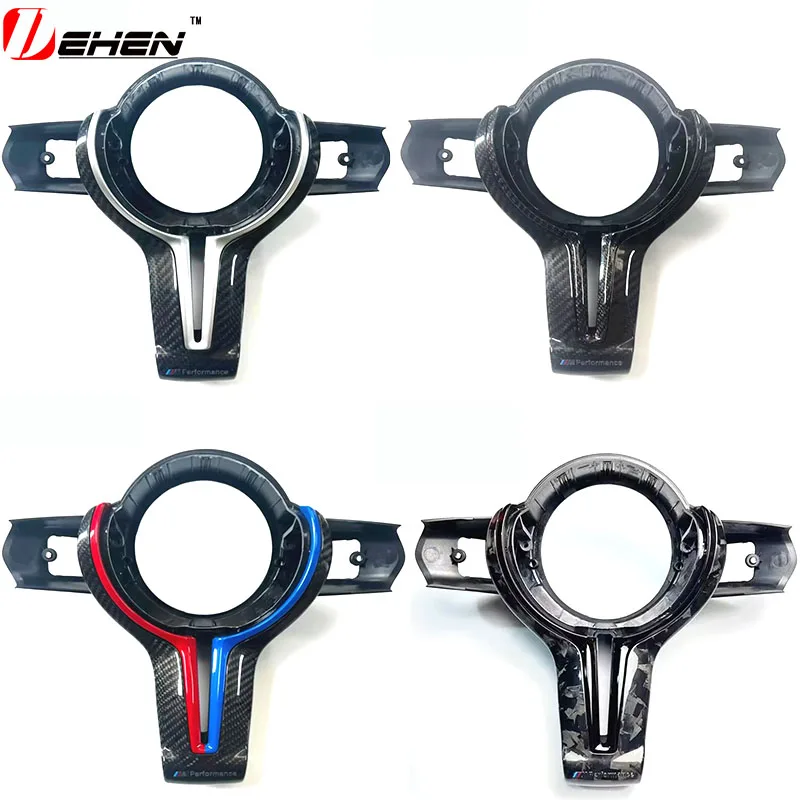 For BMW M Series F80 F82 F10 F06 F12 F13 F15 F16 M-sport F20 F22 F30 F31 F32 F33 F36 For BMW Steering Wheel Trim Carbon Fiber