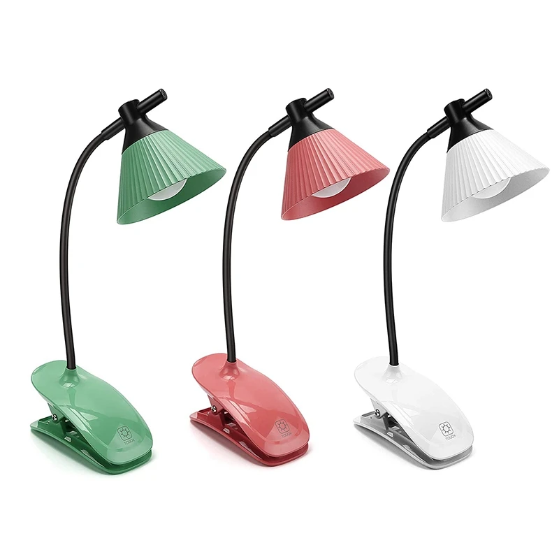 

Led Lampshade Clip Reading Book Light, Rechargeable Book Light For Reading,Eye Protection LED Reading Lamp